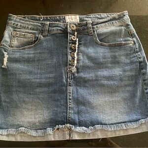 Blue Mini Pencil Skirt for Casual Wear